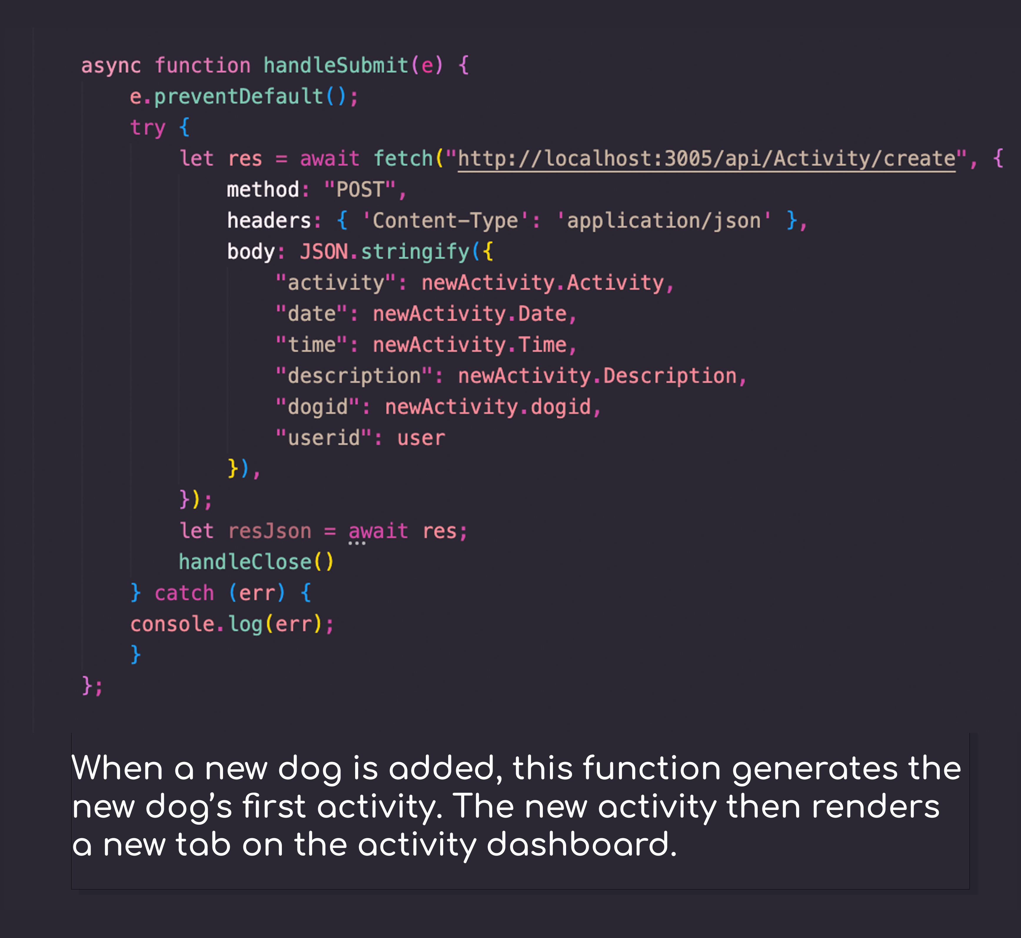 Code Snippet for Pupdate